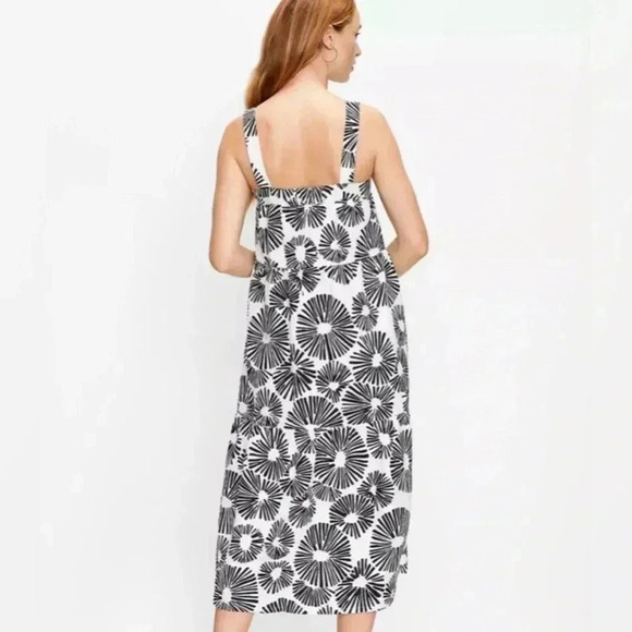 LOFT Women's Petite Firework Tiered Square Neck Midi Dress (Size XSP) - Picture 2 of 9